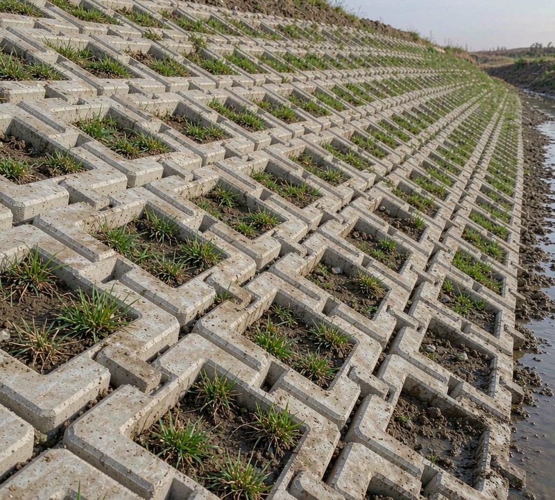 佳木斯护坡砖-鼎德建材实拍